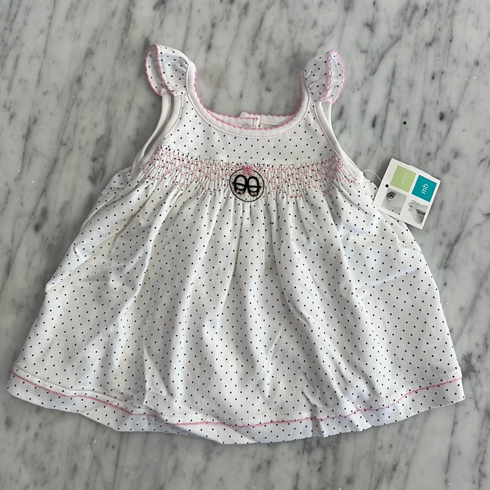 New Magnolia Baby Mary Jane Smocked Sleeveless Baby Dress Bloomer Set